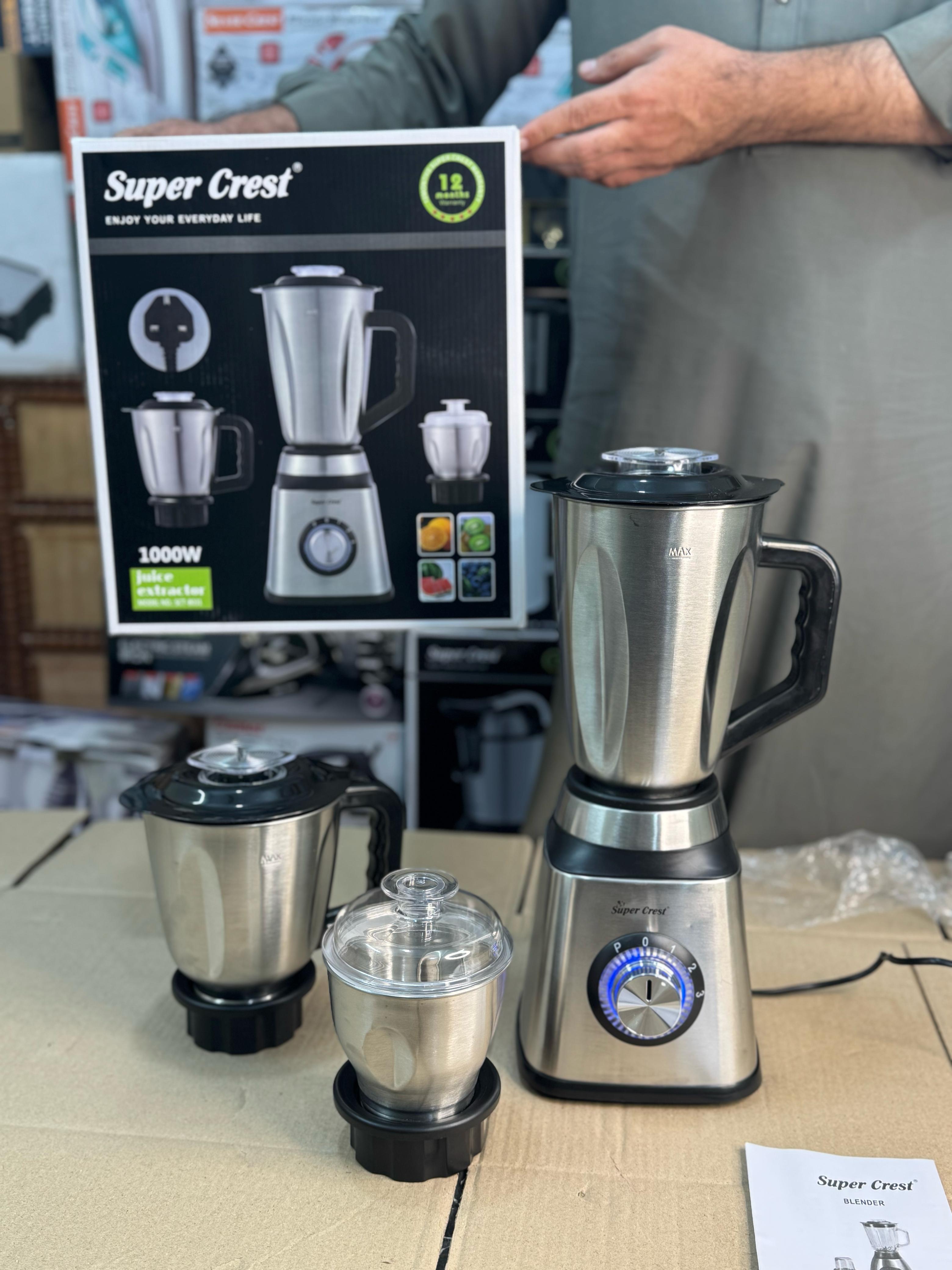 Germany super crest 3 in 1 stainless steel blender