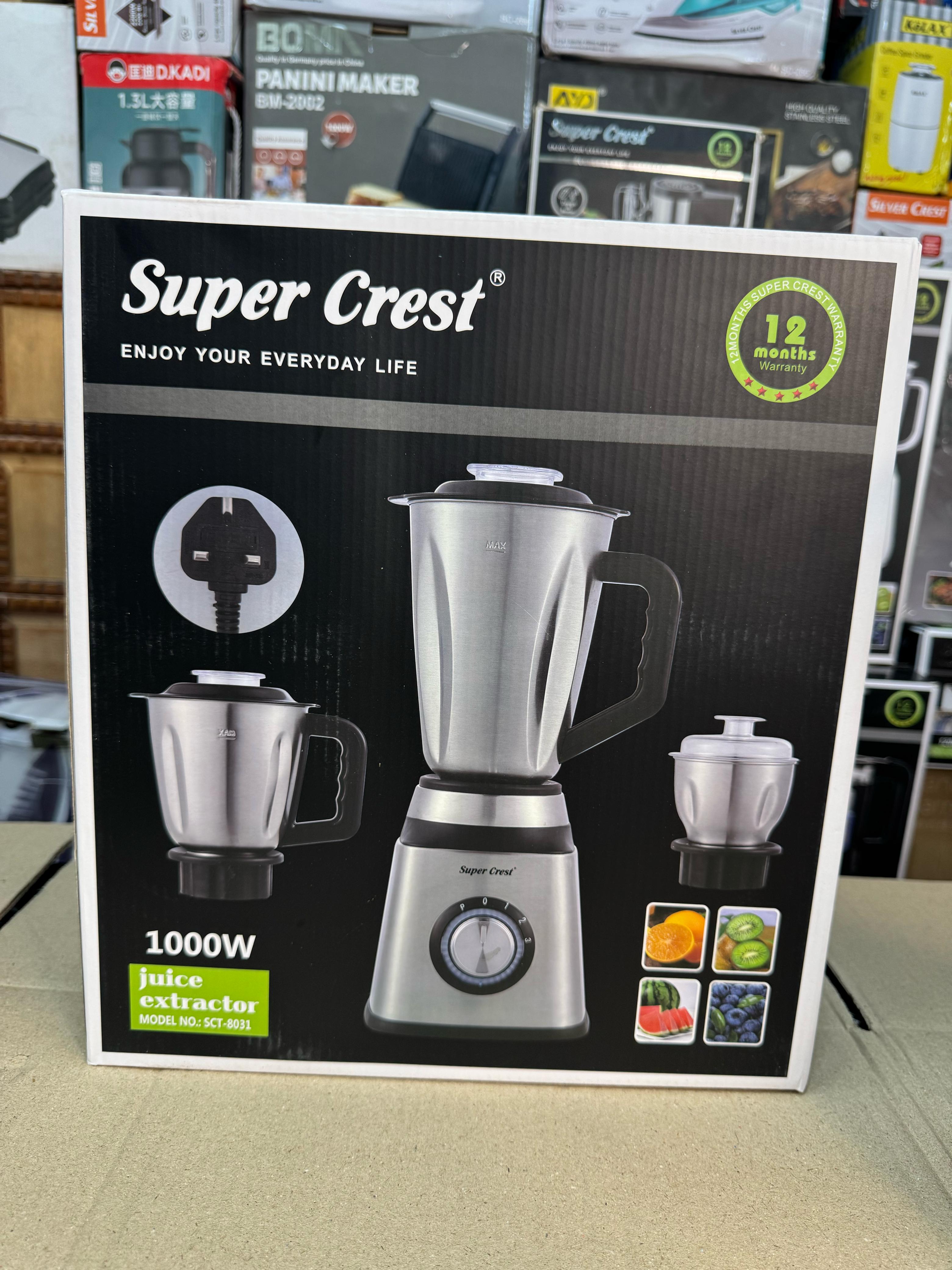 Germany super crest 3 in 1 stainless steel blender