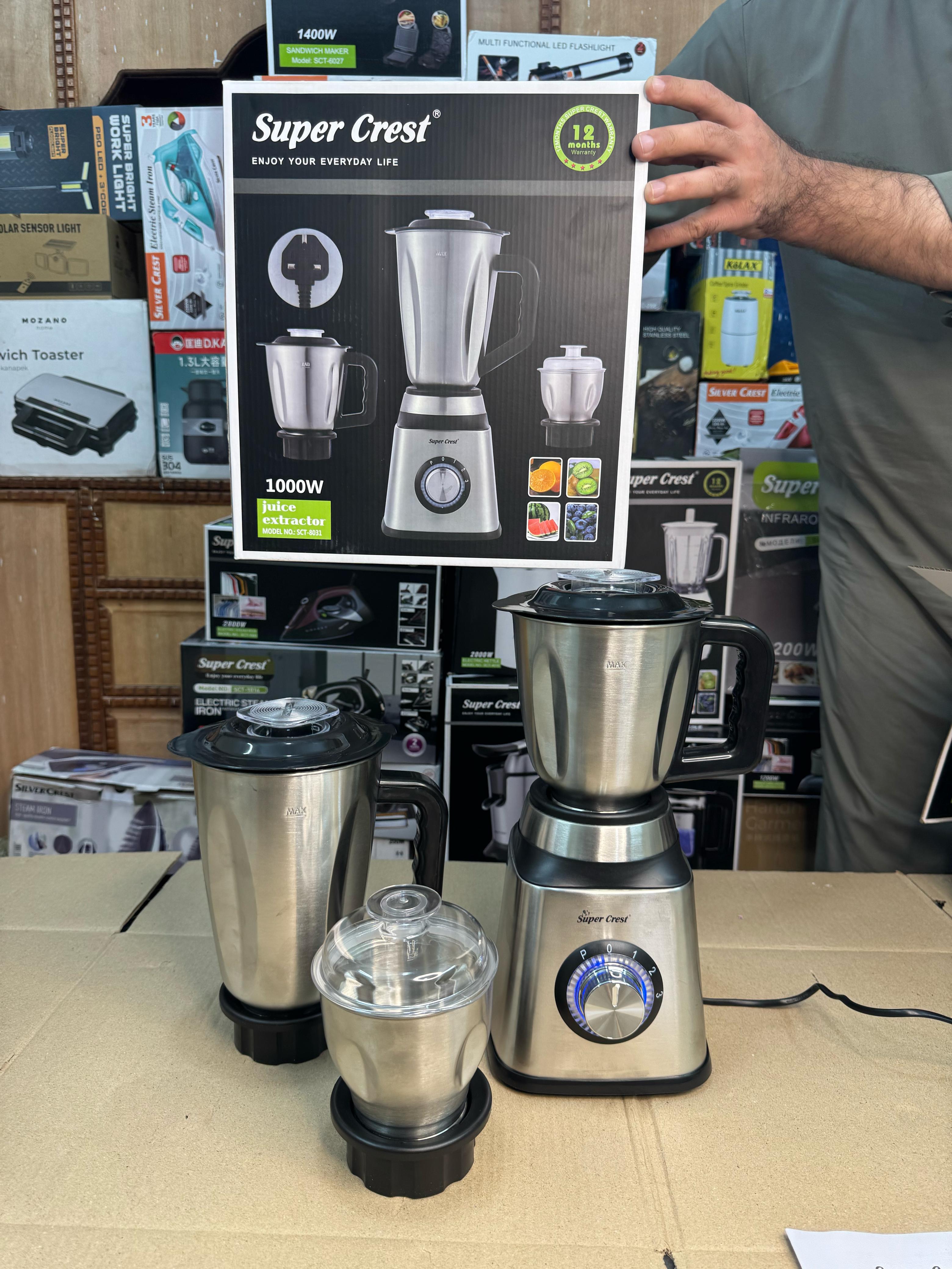 Germany super crest 3 in 1 stainless steel blender