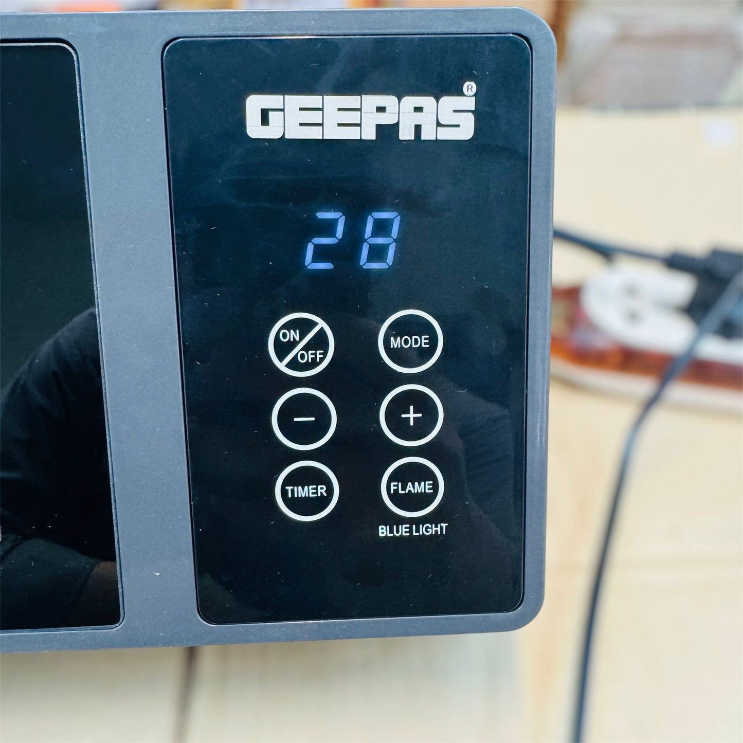geepas wall mounted 3D flame touch display blower heater GRH28514P