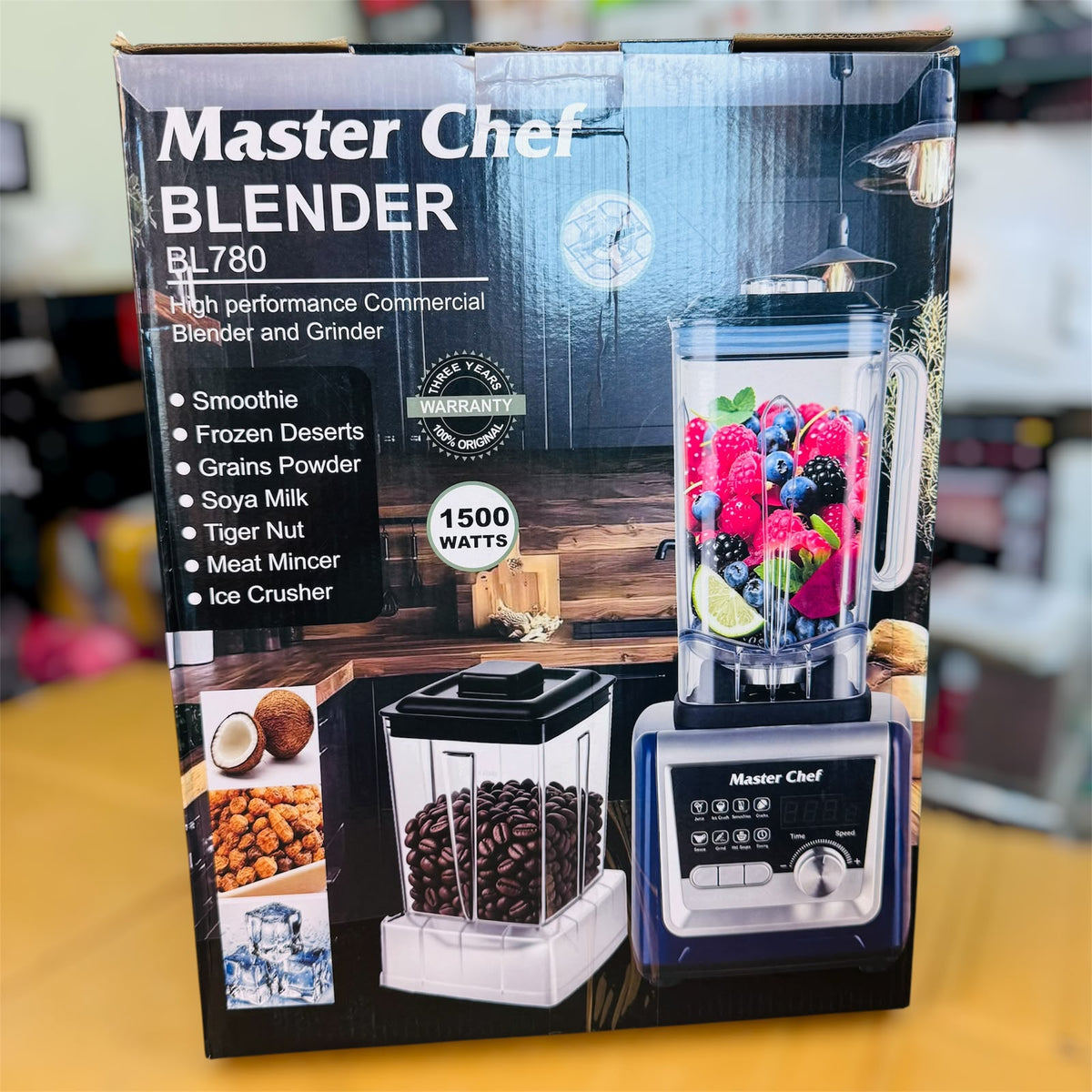Master Chef Commercial Blender & Grinder BL780 – Heavy-Duty Kitchen Blender