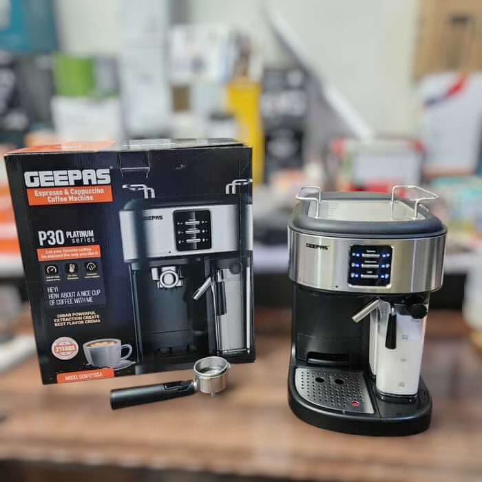 Geepas Espresso & Coffee Maker Machine (2 years Warranty)