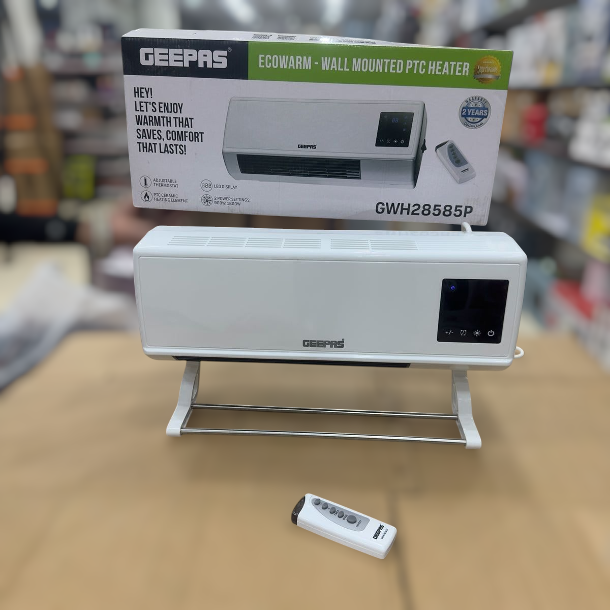 Geepas Eco warm Wall Mounted PTC Heater 28585