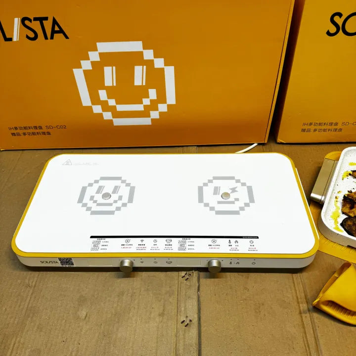 Solista Double burner induction cooker with grill