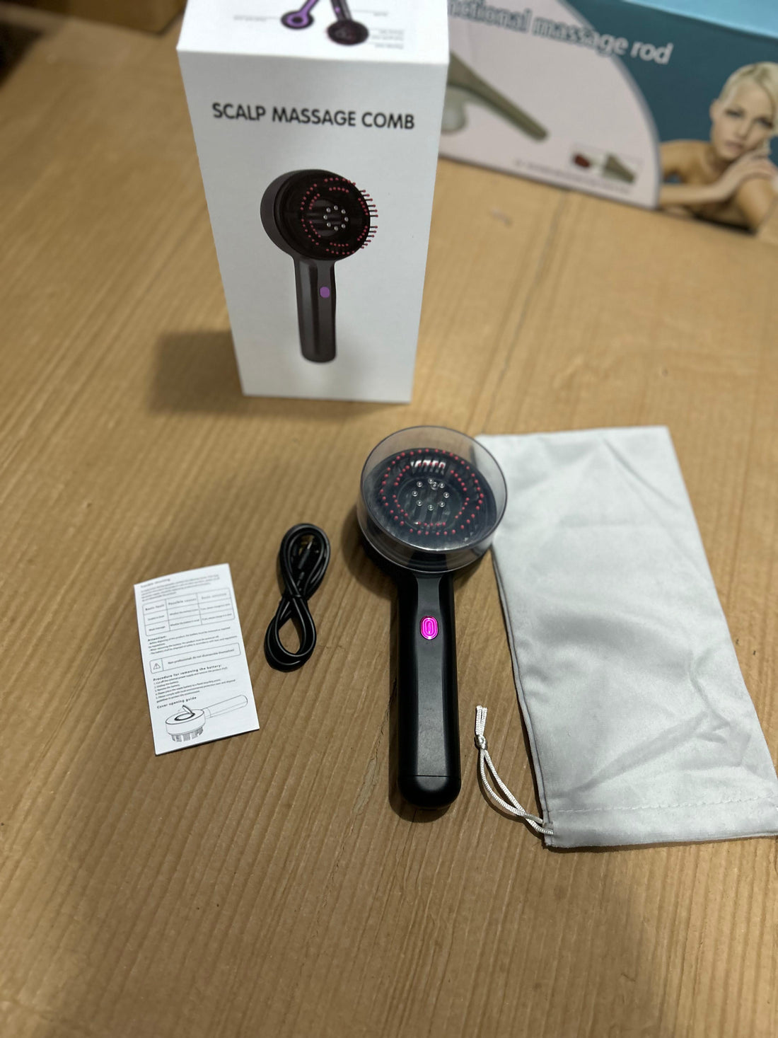 Rechargeable Scalp Massager Comb for Hair Growth & Relaxation