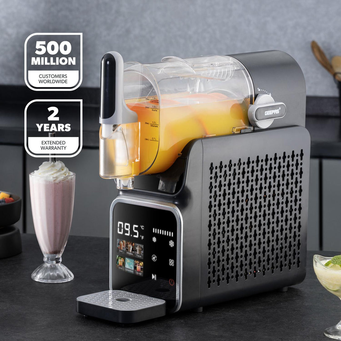 Geepas Slush Machine for Home, Party & Small Business, Makes Slushies