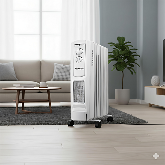 Geepas 9 Fin Portable Electric Oil Filled Radiator Heater