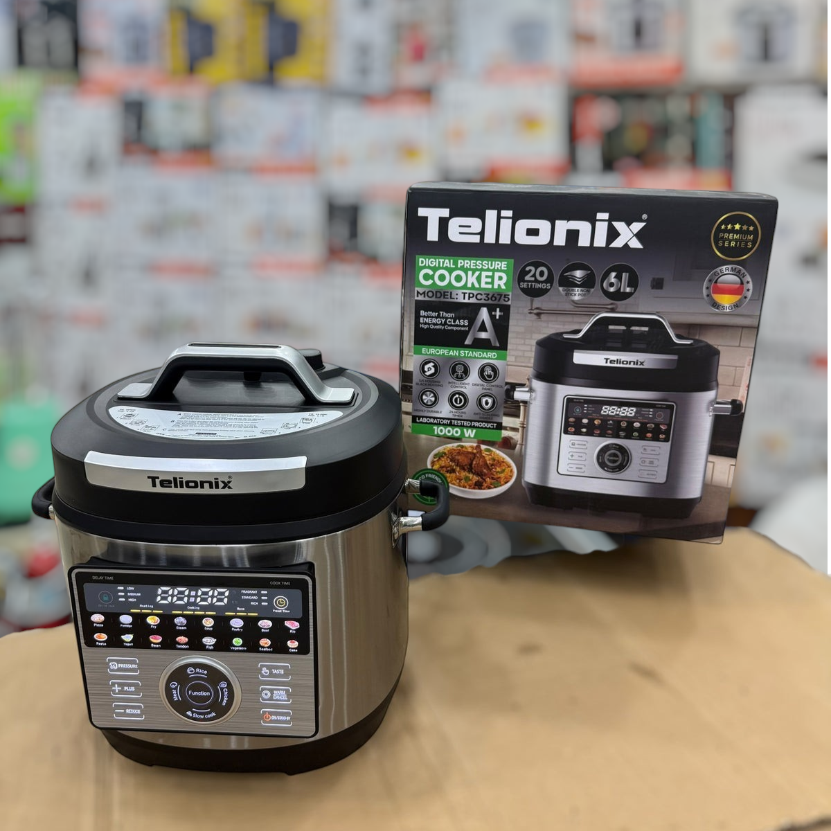 Telionix Digital Pressure Cooker 6-Litres Capacity TPC3675