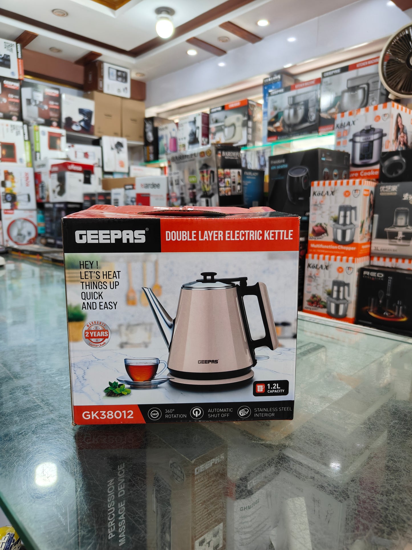 Geepas 1.2L Double Layer Kettle 38012
