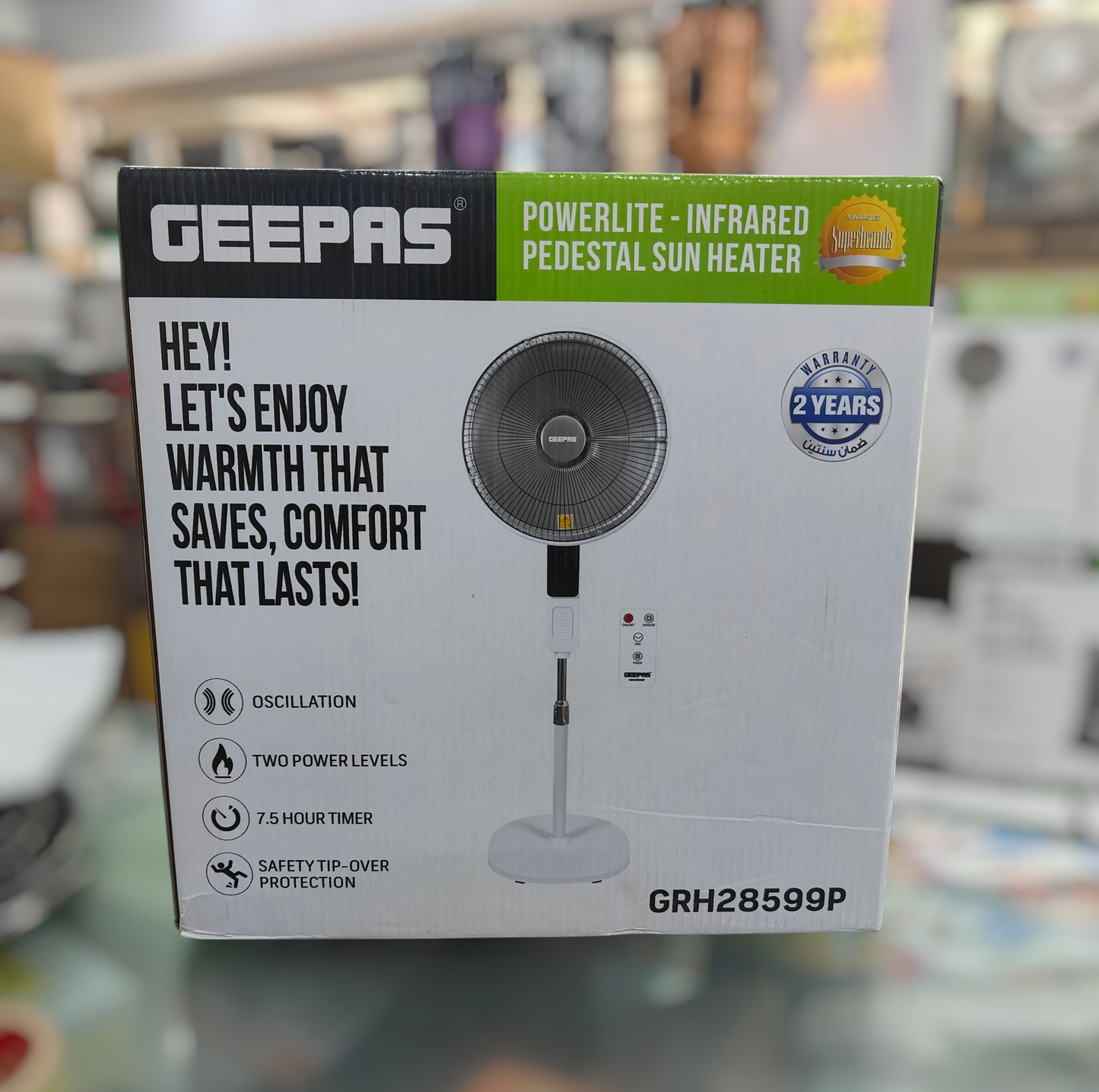 Geepas infrared pedestal sun heater GRH 28599p
