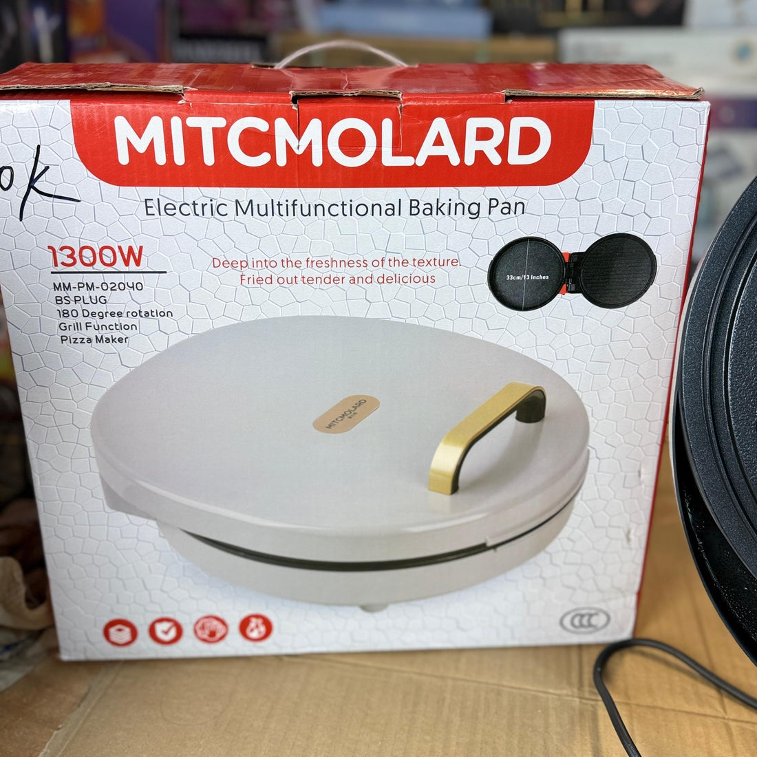 Mitcmolard 3 in 1 pizza maker & roti maker 33CM