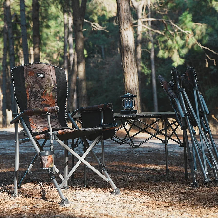 Camping Folding Chair, Heavy Duty Steel Frame Support 150kg