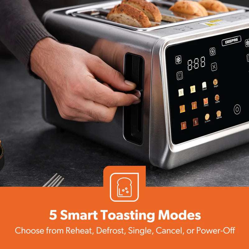 Geepas Digital 4-Slice Toaster- GBT36569UK