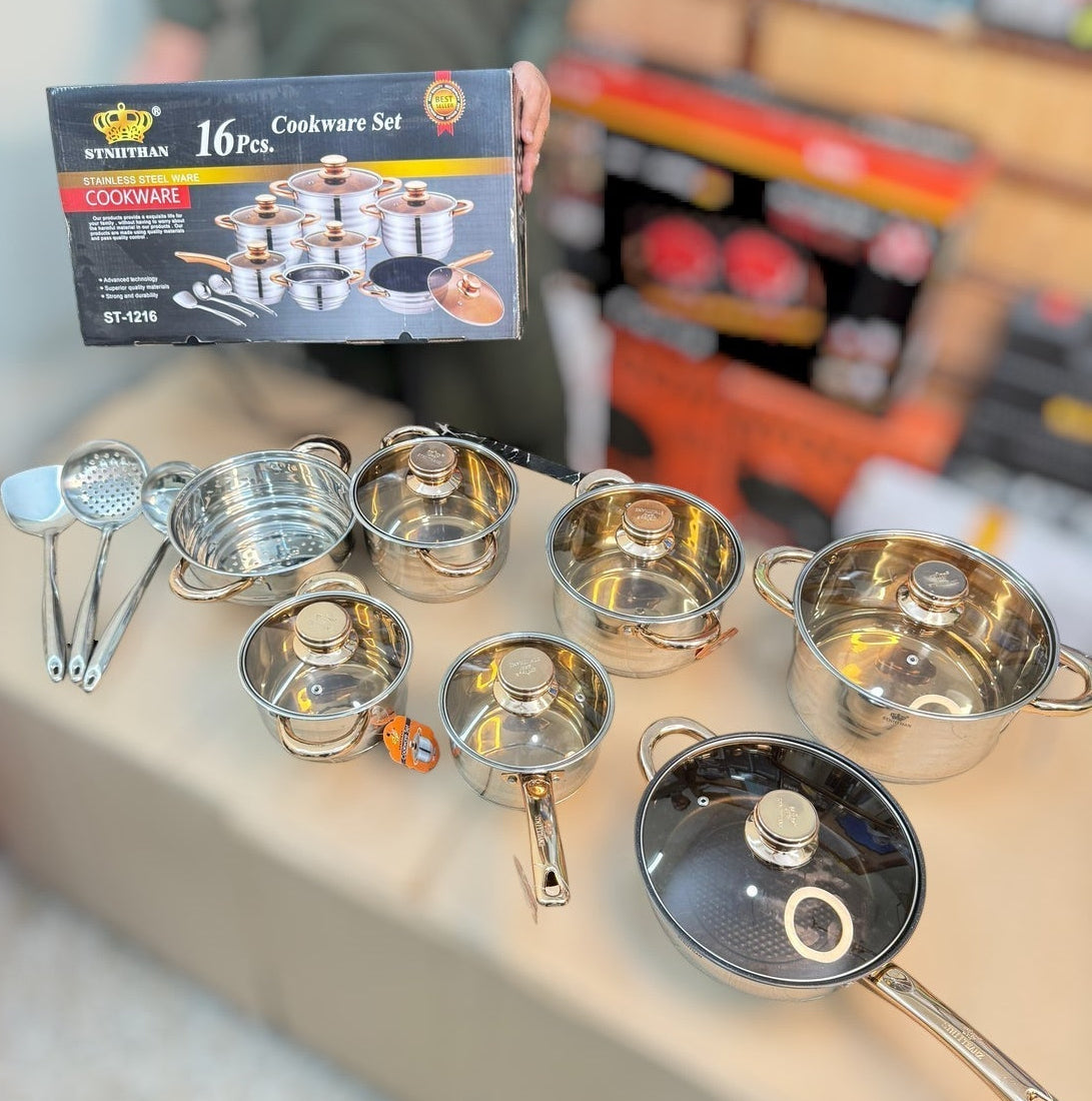 Germany Imported 16 Piece Cookware Set