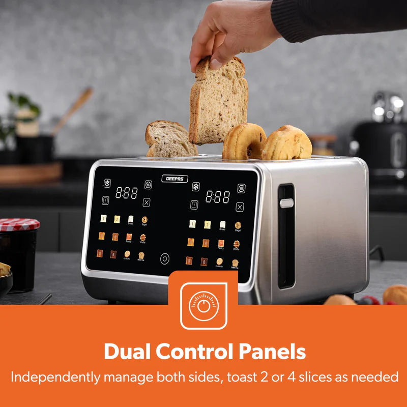 Geepas Digital 4-Slice Toaster- GBT36569UK