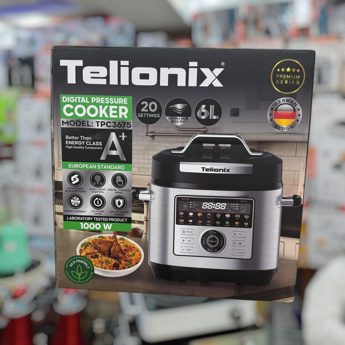 Telionix Digital Pressure Cooker 6-Litres Capacity TPC3675