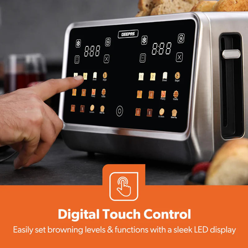 Geepas Digital 4-Slice Toaster- GBT36569UK