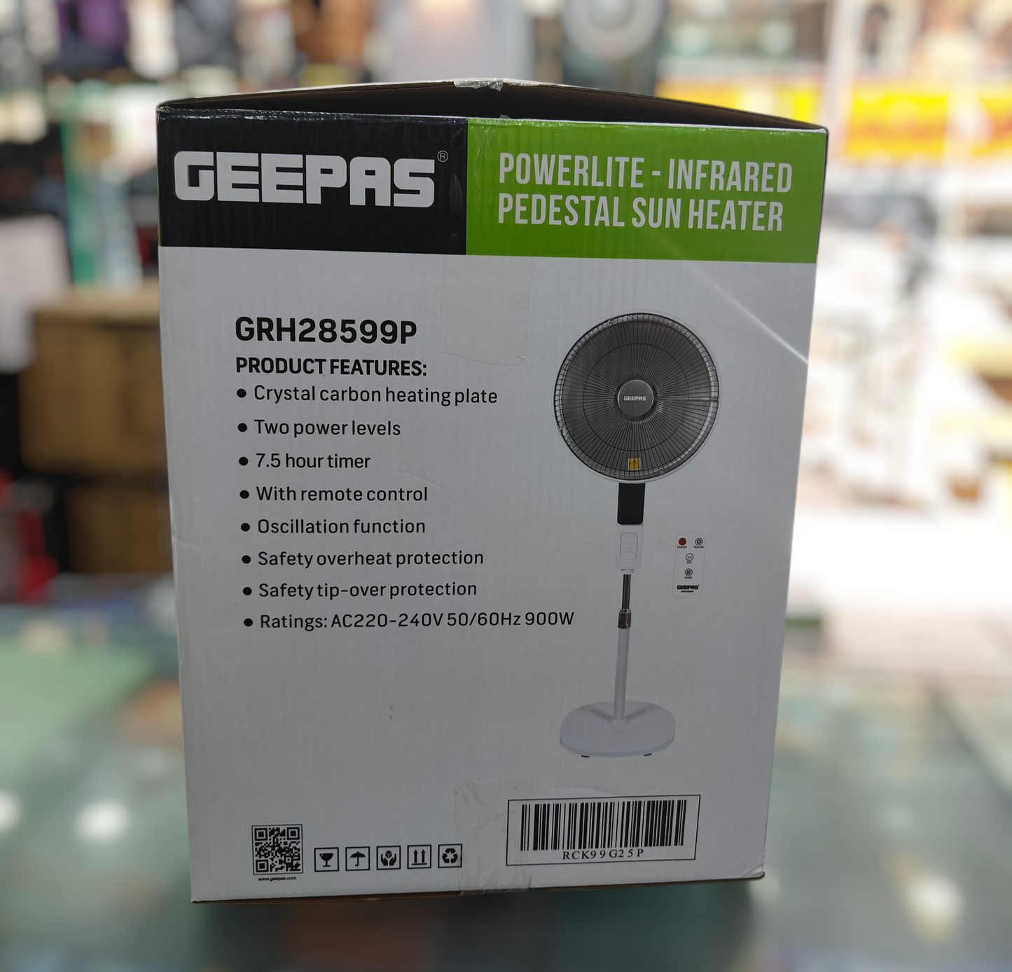 Geepas infrared pedestal sun heater GRH 28599p