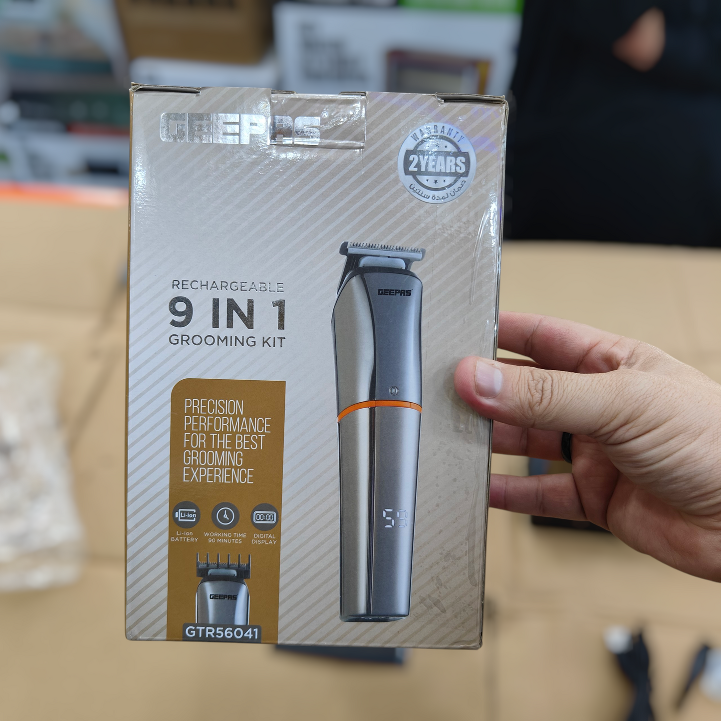 Geepas rechargeable 9 in 1 grooming kit 56041