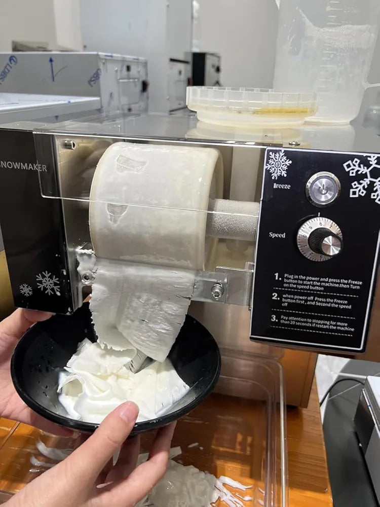 Commercial Snowflake Ice Maker, Snow Cone Shaved Ice Machine, Stainless Steel