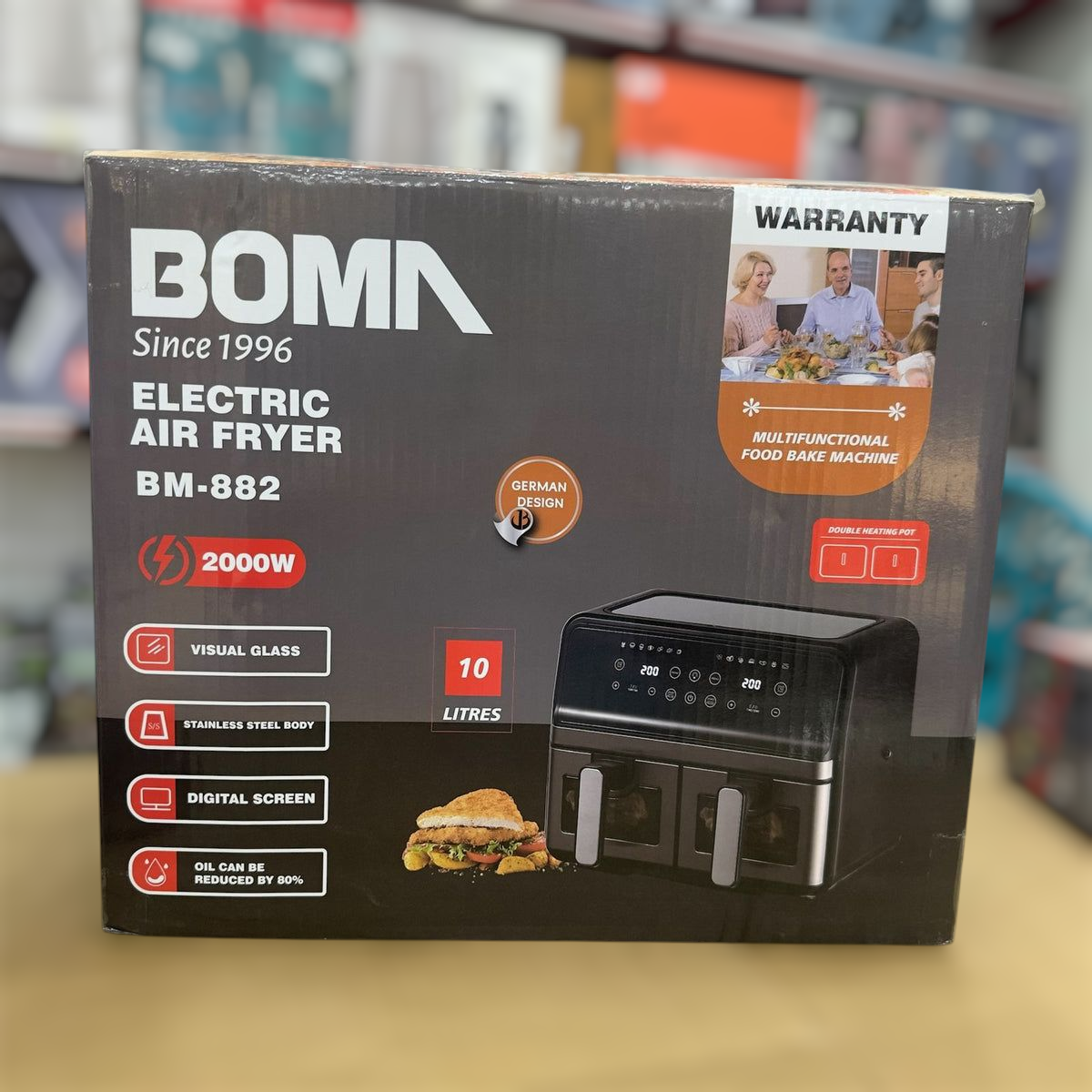 Boma Double Door 10L Digital Air Fryer BM-882