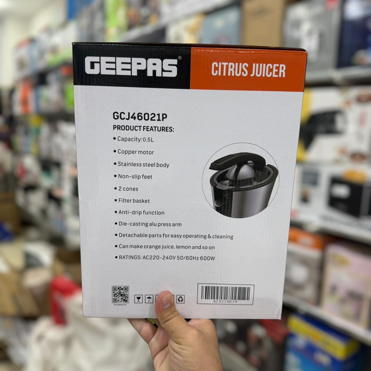 Geepas Handle Citrus Jucer 46021