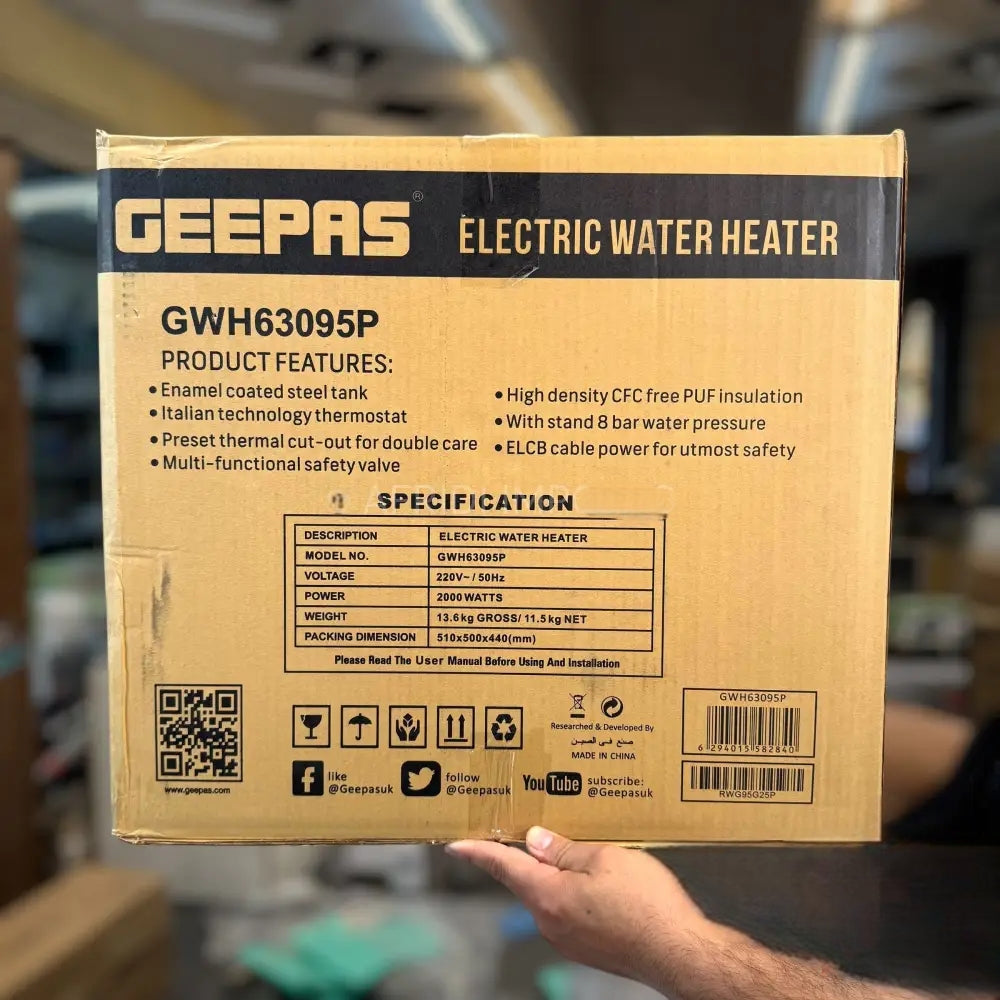 Geepas 15 & 30L ELectric Water geyser (water heater