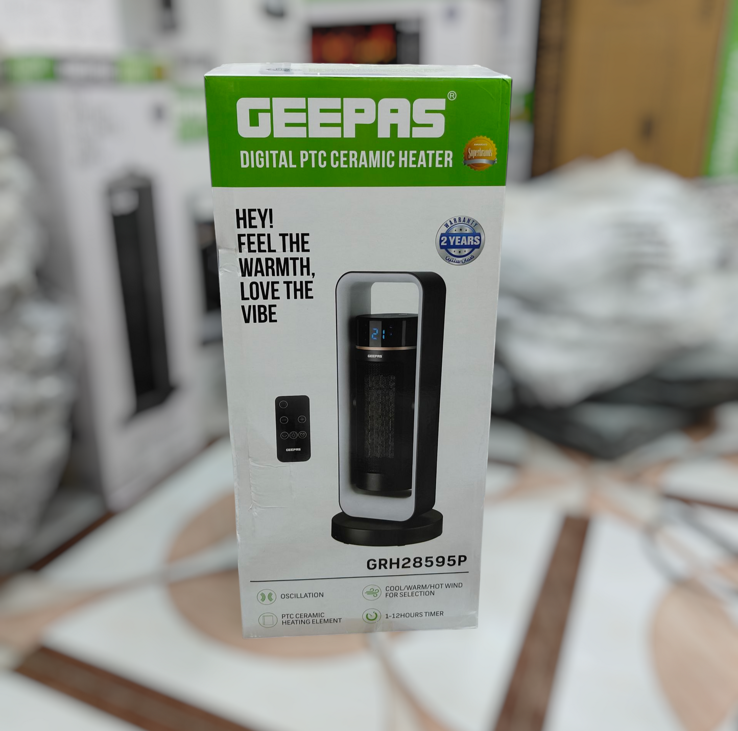 Geepas PTC Digital ceramic blower heater GRH 28595p