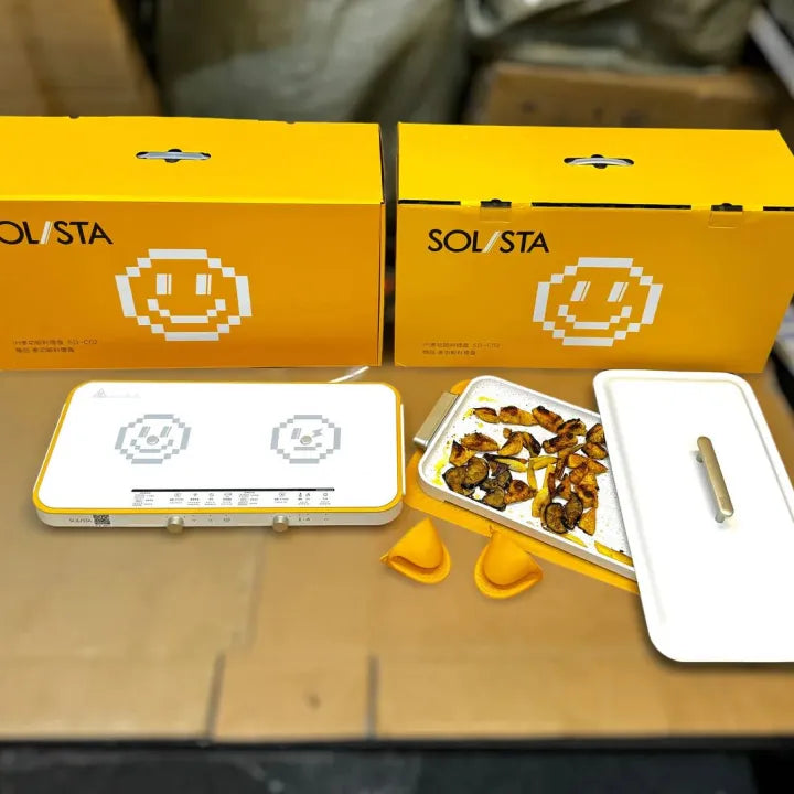 Solista Double burner induction cooker with grill