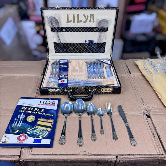 Lot imported 52 pieces in 48 pieces cutlery set