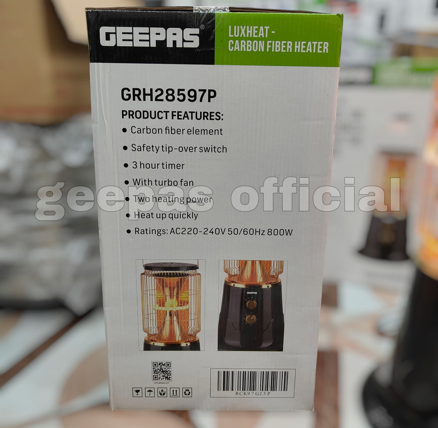 GEEPAS Corban fiber turbo heater