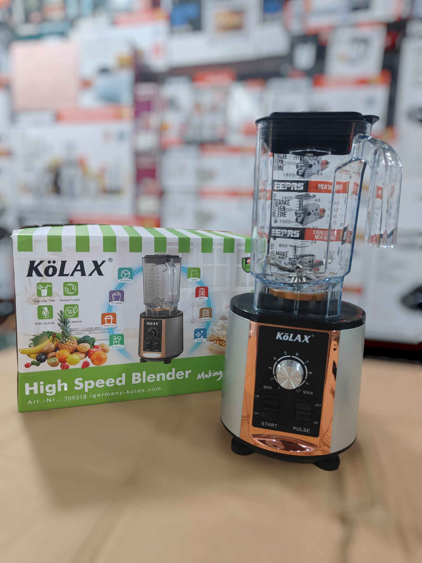 KOLAX Professional Kitchen Blender 2L model no 709318. 3200W