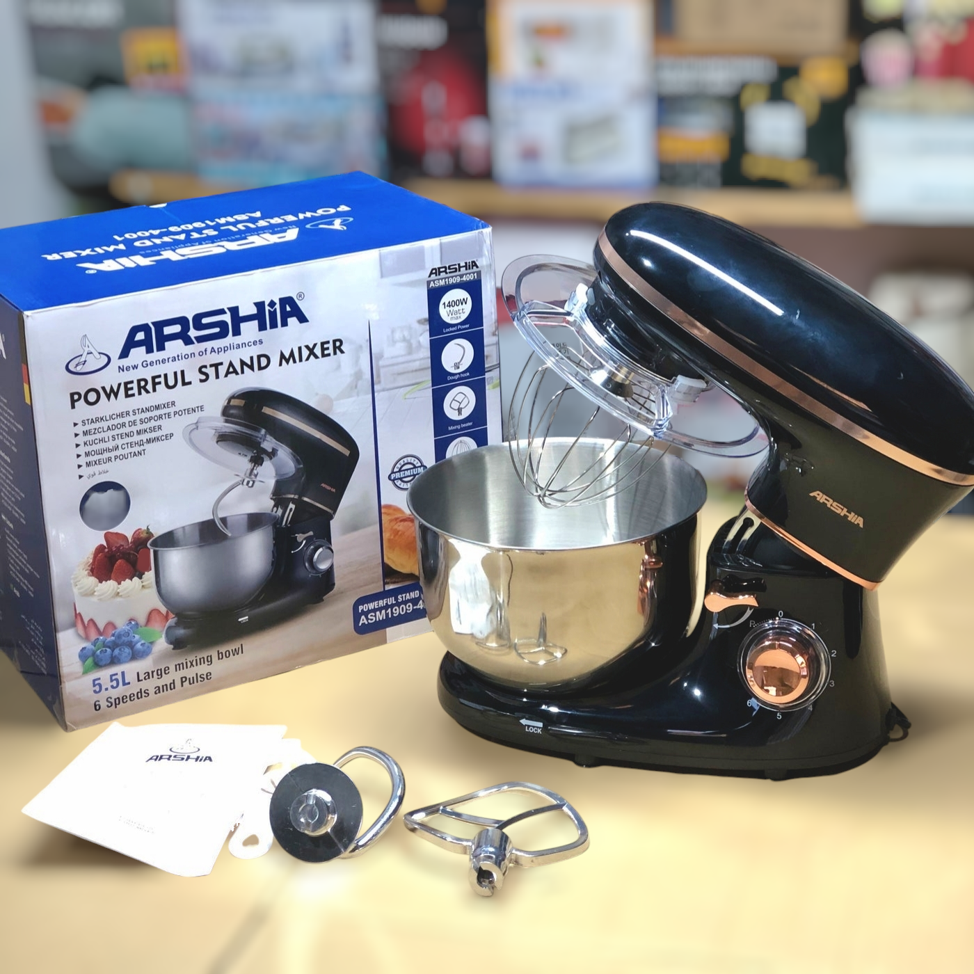 Arshia Germany 5.5L Stand Mixer 1400watt