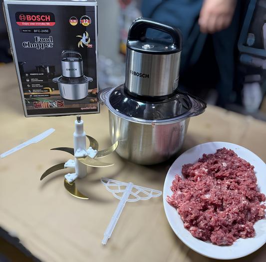 Germany Lot Bosch Electric Meat Chopper With SS 6Blades 2 Speeds Level