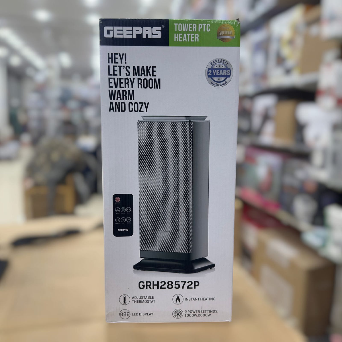 Geepas Tower PTC Heater GRH 28572